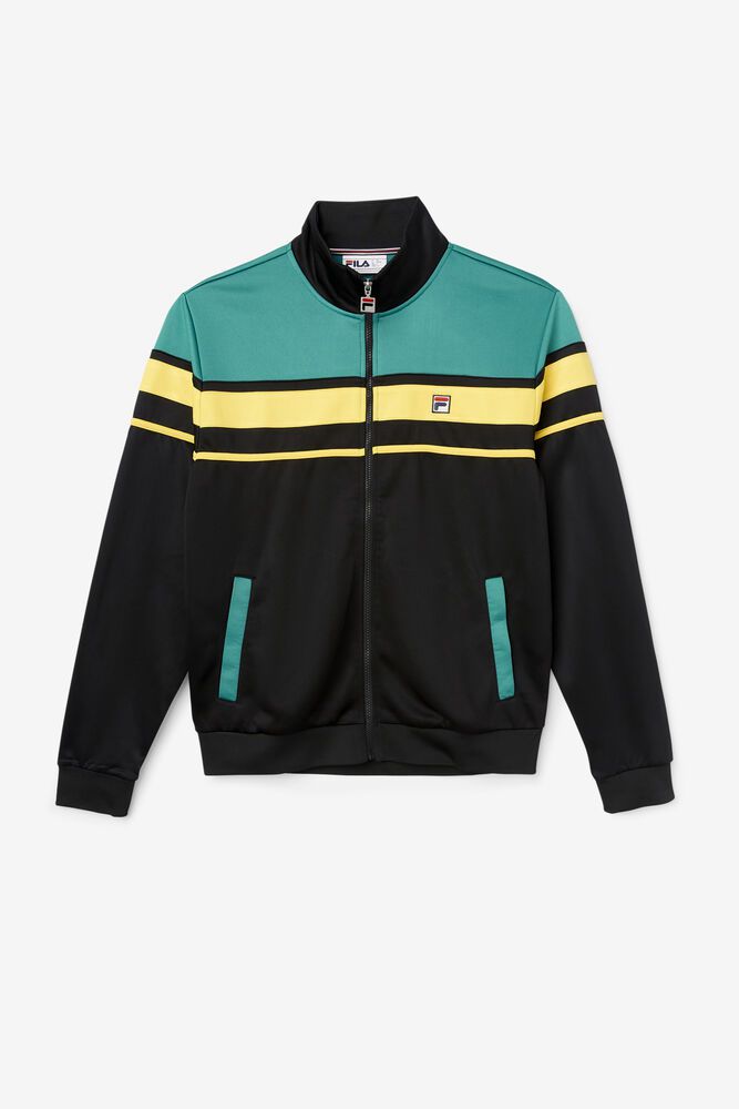 Fila Jacket Mens Black Gordon - Ireland 78294-IFKG